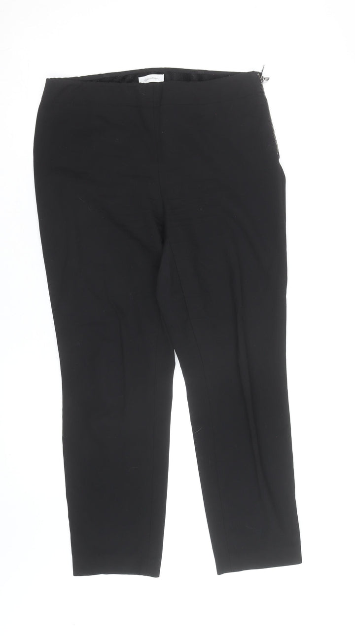 Calvin Klein Women's Black Size 8 Slim Tapered Trousers