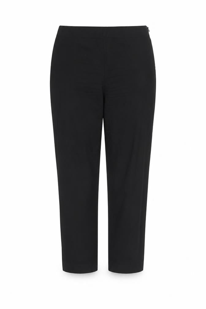 Front view of Calvin Klein Women's Black, size 8 Slim, Tapered Trousers