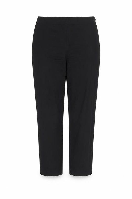 Front view of Calvin Klein Women's Black, size 8 Slim, Tapered Trousers