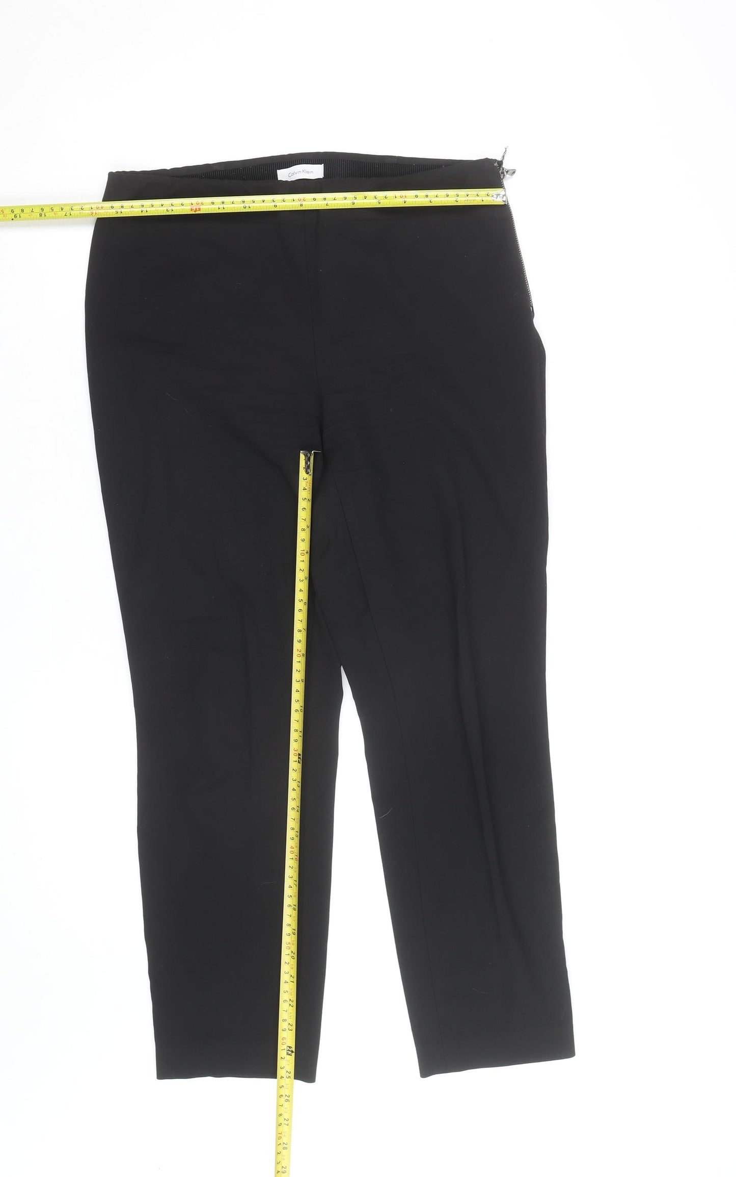 Calvin Klein Women's Black Size 8 Slim Tapered Trousers