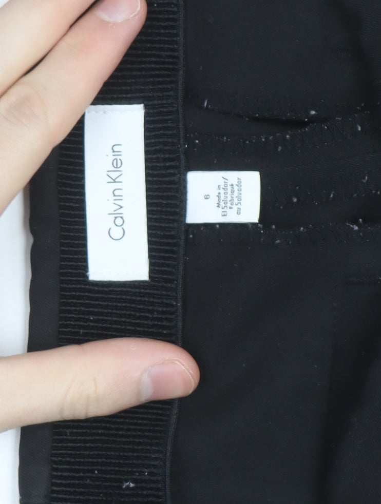 Calvin Klein Women's Black Size 8 Slim Tapered Trousers