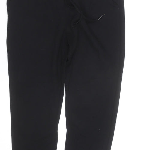 Vero Moda Womens Black XS Jogger Trousers Cotton Blend Drawstring Elastic Waist