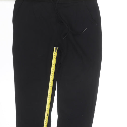 Vero Moda Womens Black XS Jogger Trousers Cotton Blend Drawstring Elastic Waist
