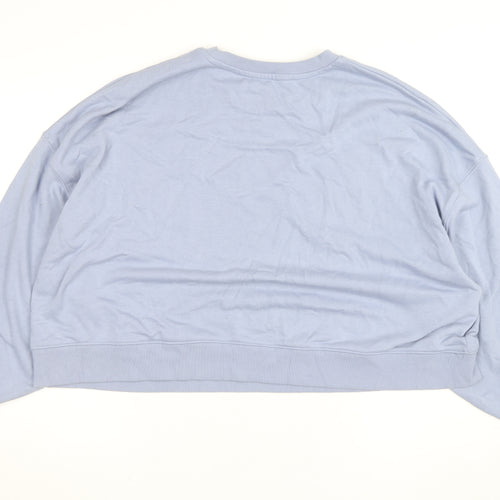 Dunnes Women Blue XXL Pullover Sweatshirt with Embroidered Quote