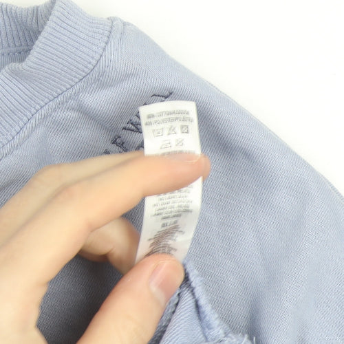 Dunnes Women Blue XXL Pullover Sweatshirt with Embroidered Quote