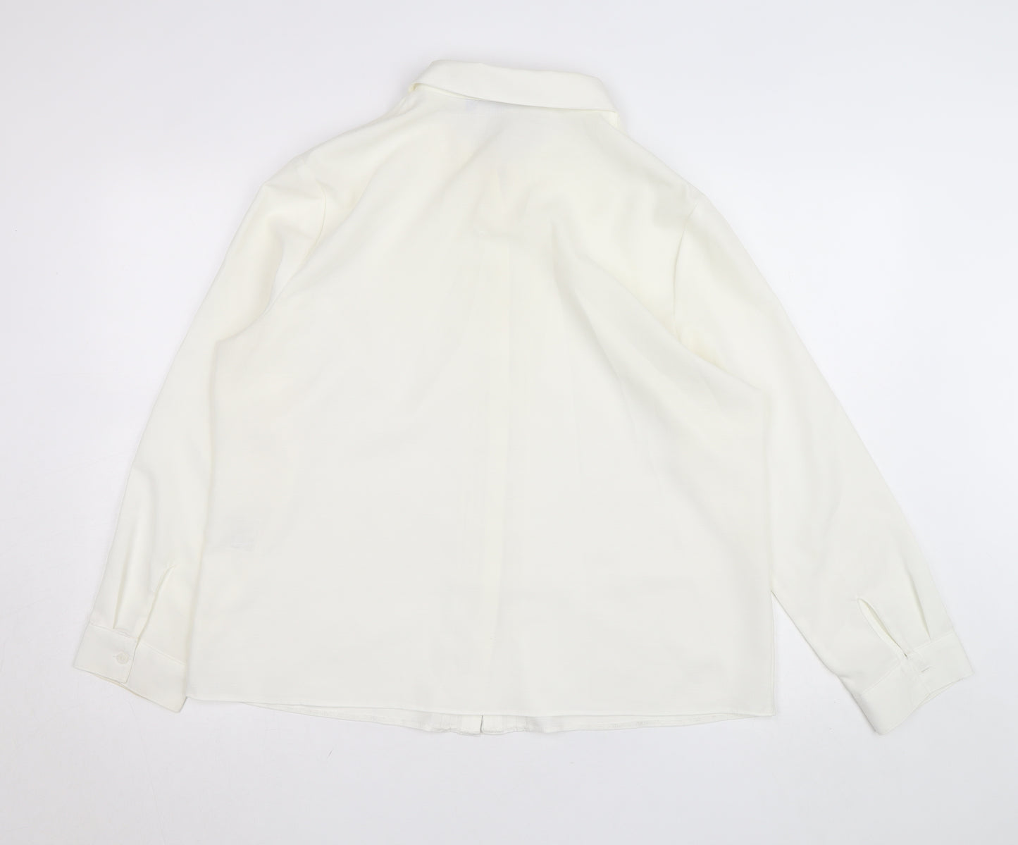 Honor Millburn Women's Ivory Button-Up Long Sleeve Blouse Size 20