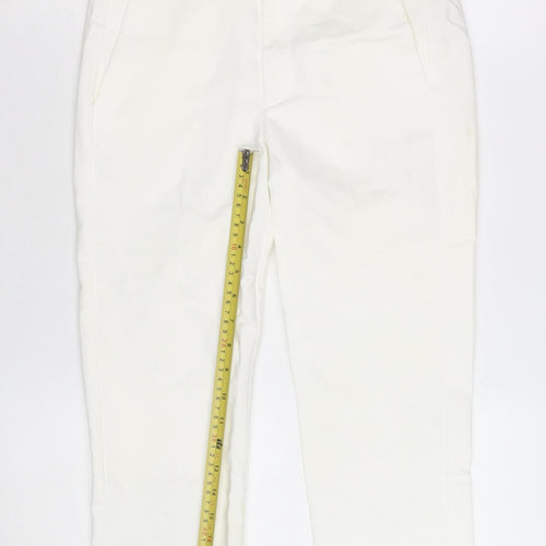 InWear Women Ivory Cropped Trousers UK 8 Cotton Blend