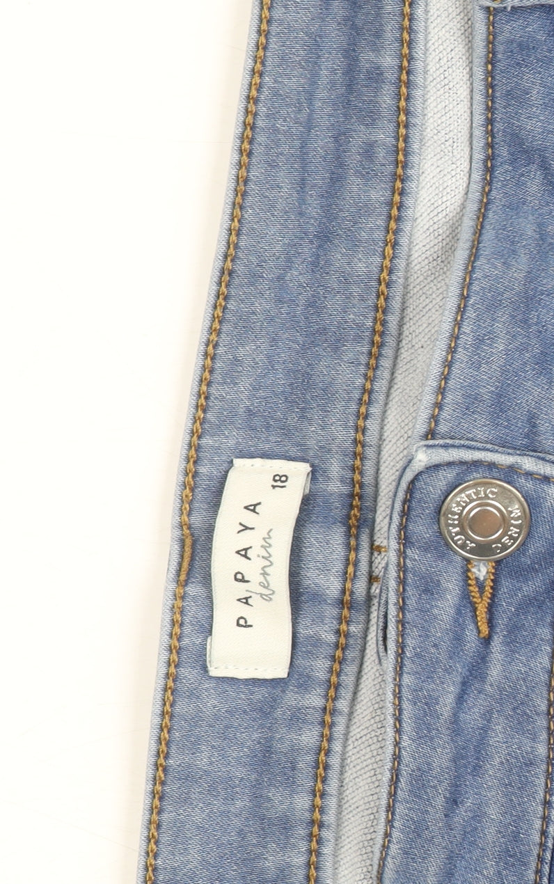 Papaya Women’s Blue Denim Stretch Skinny Jeans Size 18