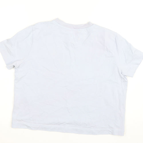 Selected Femme Women’s Blue Cotton Crew Neck Short Sleeve T-Shirt Size M