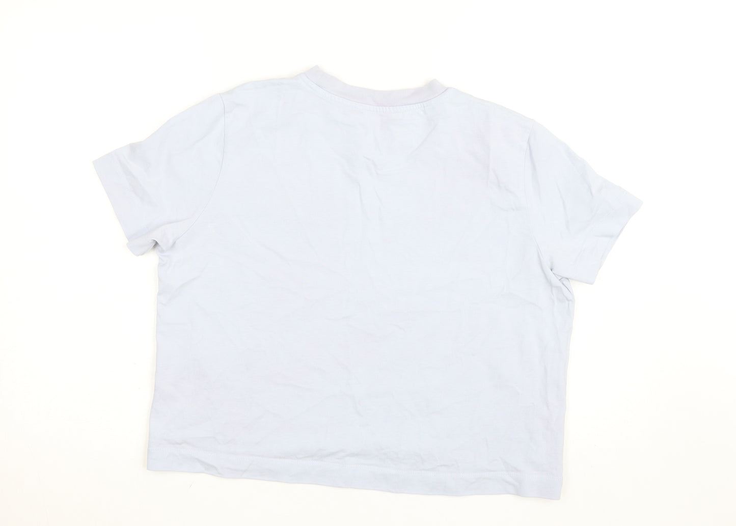 Selected Femme Women’s Blue Cotton Crew Neck Short Sleeve T-Shirt Size M