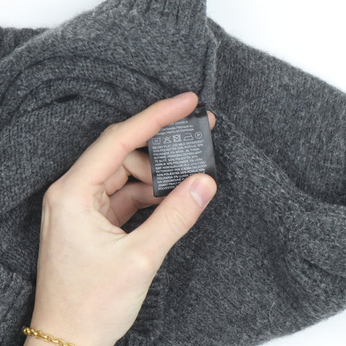 H&M Women's Grey Wool Blend Crew Neck Pullover Jumper XS