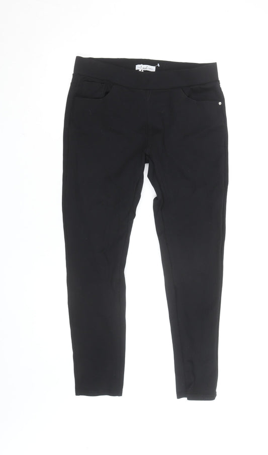 The Casual Company Women Black Skinny Jegging Pull-On Trousers Size M