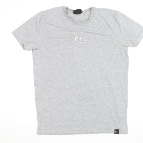 Prè London Men's Grey XL Crew Neck Short Sleeve T-Shirt