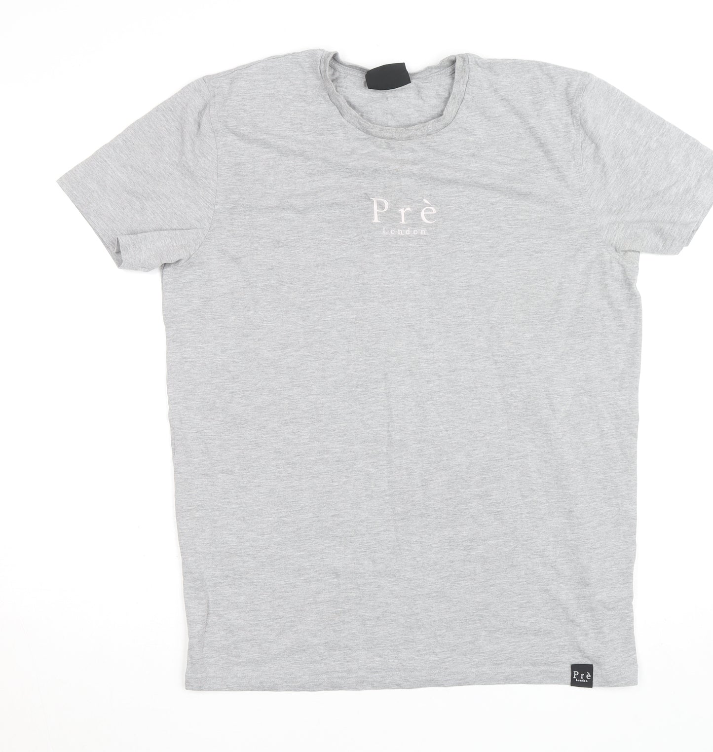 Prè London Men's Grey XL Crew Neck Short Sleeve T-Shirt