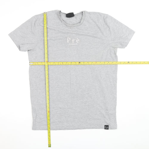 Prè London Men's Grey XL Crew Neck Short Sleeve T-Shirt