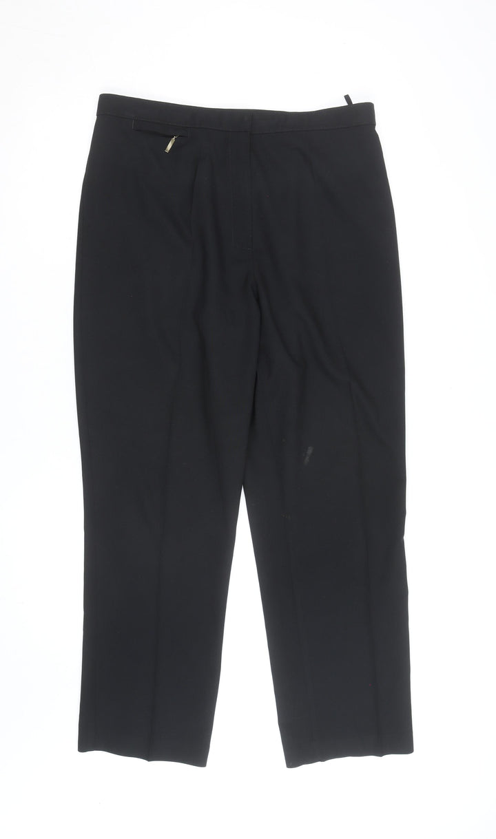 Marks and Spencer Men's Black Dress Trousers Medium Regular Fit