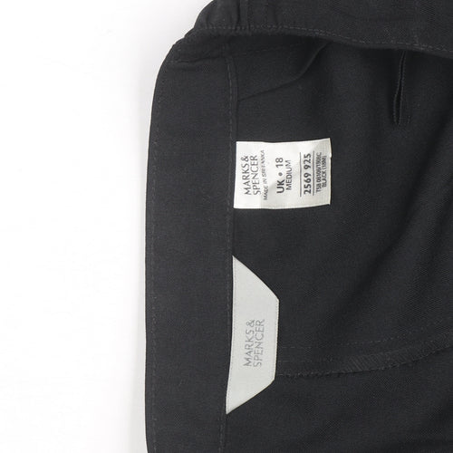 Marks and Spencer Men's Black Dress Trousers Medium Regular Fit