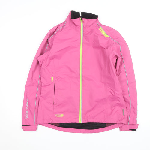 Madison Womens Pink Windbreaker Cycling Jacket Size 10