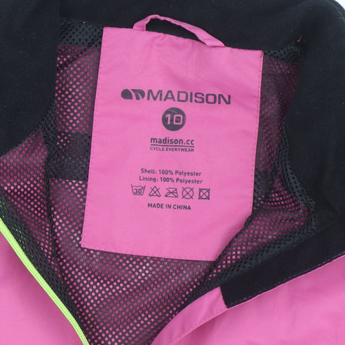 Madison Womens Pink Windbreaker Cycling Jacket Size 10