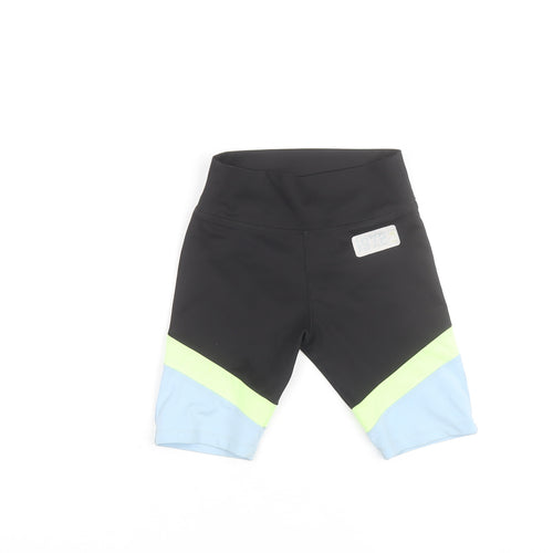 St. Bernard Teens Black Biker Activewear Shorts Size 8 Slim Fit