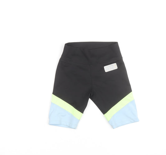 St. Bernard Teens Black Biker Activewear Shorts Size 8 Slim Fit