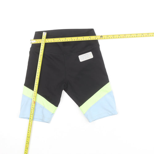St. Bernard Teens Black Biker Activewear Shorts Size 8 Slim Fit