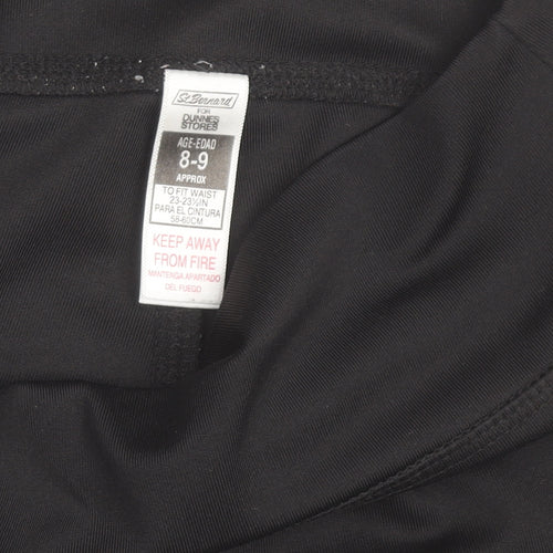 St. Bernard Teens Black Biker Activewear Shorts Size 8 Slim Fit