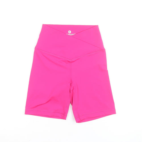 90 Degree by Reflex Womens Pink XS Biker Shorts Yoga Gym Activewear