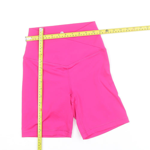 90 Degree by Reflex Womens Pink XS Biker Shorts Yoga Gym Activewear