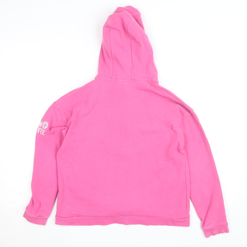 Gym+Coffee Girls Pink Full Zip Hoodie 11-12 Years Hooded Fleece Sweatshirt