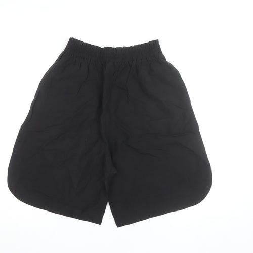 H&M Women’s Black Linen Blend Bermuda Shorts Size 10
