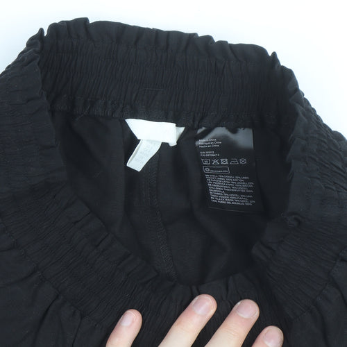 H&M Women’s Black Linen Blend Bermuda Shorts Size 10