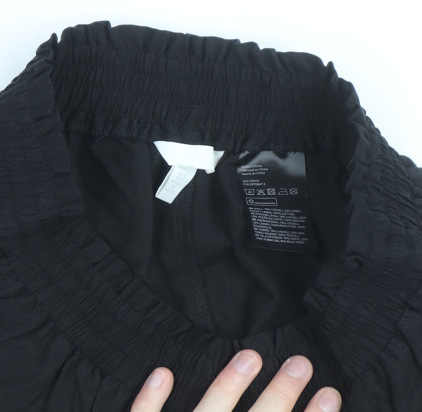 H&M Women’s Black Linen Blend Bermuda Shorts Size 10