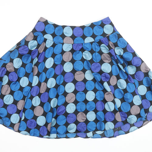 Dunnes Womens Multicoloured Polka Dot Knee Length A-Line Skirt Size 12