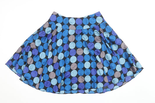 Dunnes Womens Multicoloured Polka Dot Knee Length A-Line Skirt Size 12