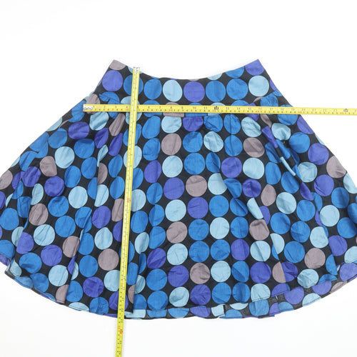 Dunnes Womens Multicoloured Polka Dot Knee Length A-Line Skirt Size 12