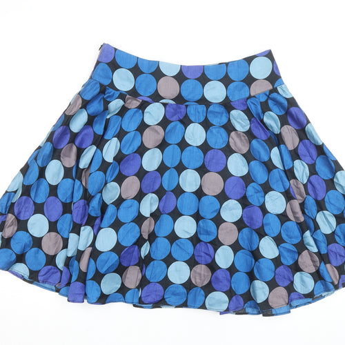 Dunnes Womens Multicoloured Polka Dot Knee Length A-Line Skirt Size 12
