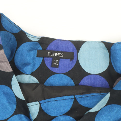 Dunnes Womens Multicoloured Polka Dot Knee Length A-Line Skirt Size 12