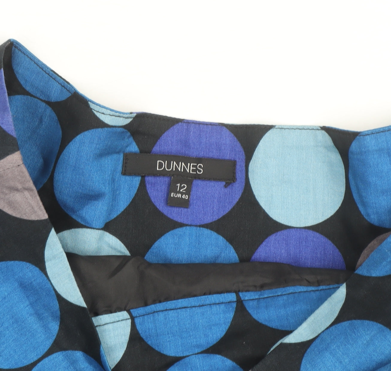 Dunnes Womens Multicoloured Polka Dot Knee Length A-Line Skirt Size 12