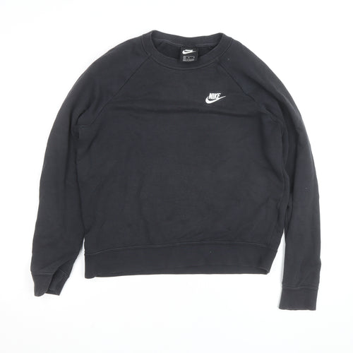 Nike Men's Black Crew Neck Pullover Sweatshirt M Regular Fit