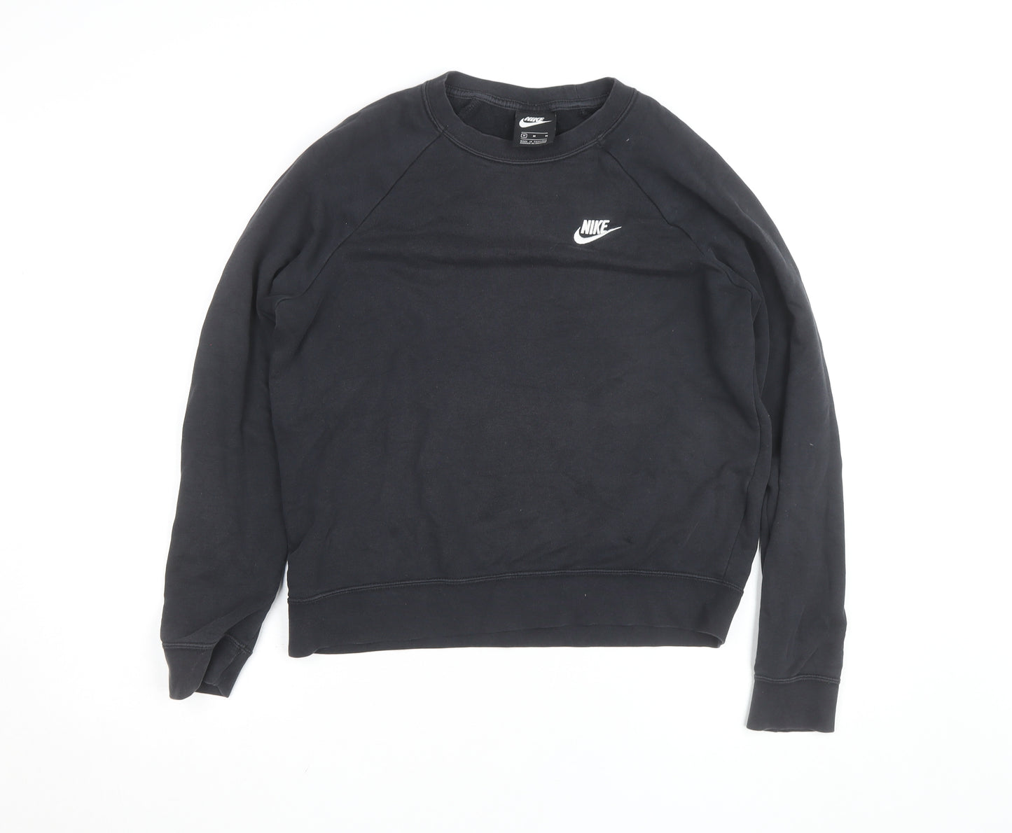 Nike Men's Black Crew Neck Pullover Sweatshirt M Regular Fit