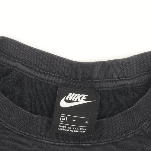Nike Men's Black Crew Neck Pullover Sweatshirt M Regular Fit