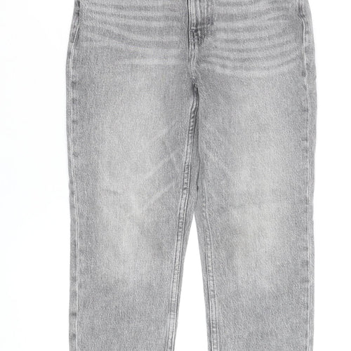 ONLY Women’s Grey High Rise Straight Jeans Size 8 Regular Fit
