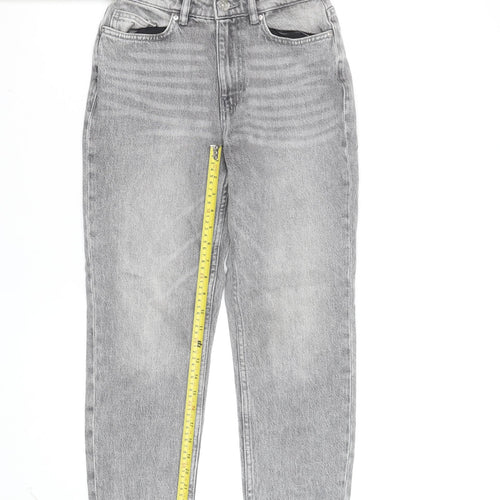 ONLY Women’s Grey High Rise Straight Jeans Size 8 Regular Fit