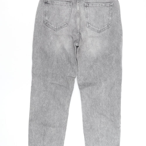 ONLY Women’s Grey High Rise Straight Jeans Size 8 Regular Fit