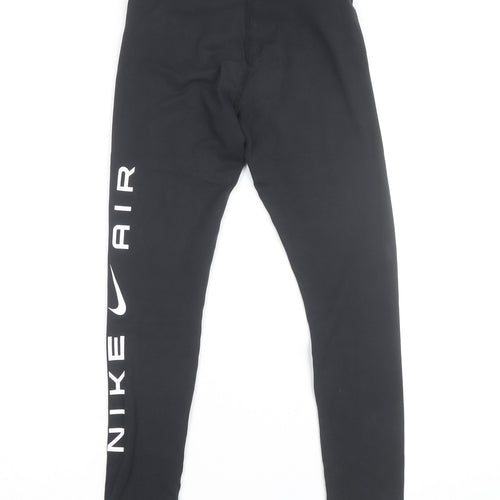 Nike Women Black Athletic Leggings M Slim Fit Stretch Sportswear