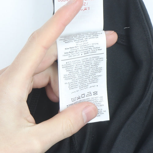 Nike Women Black Athletic Leggings M Slim Fit Stretch Sportswear