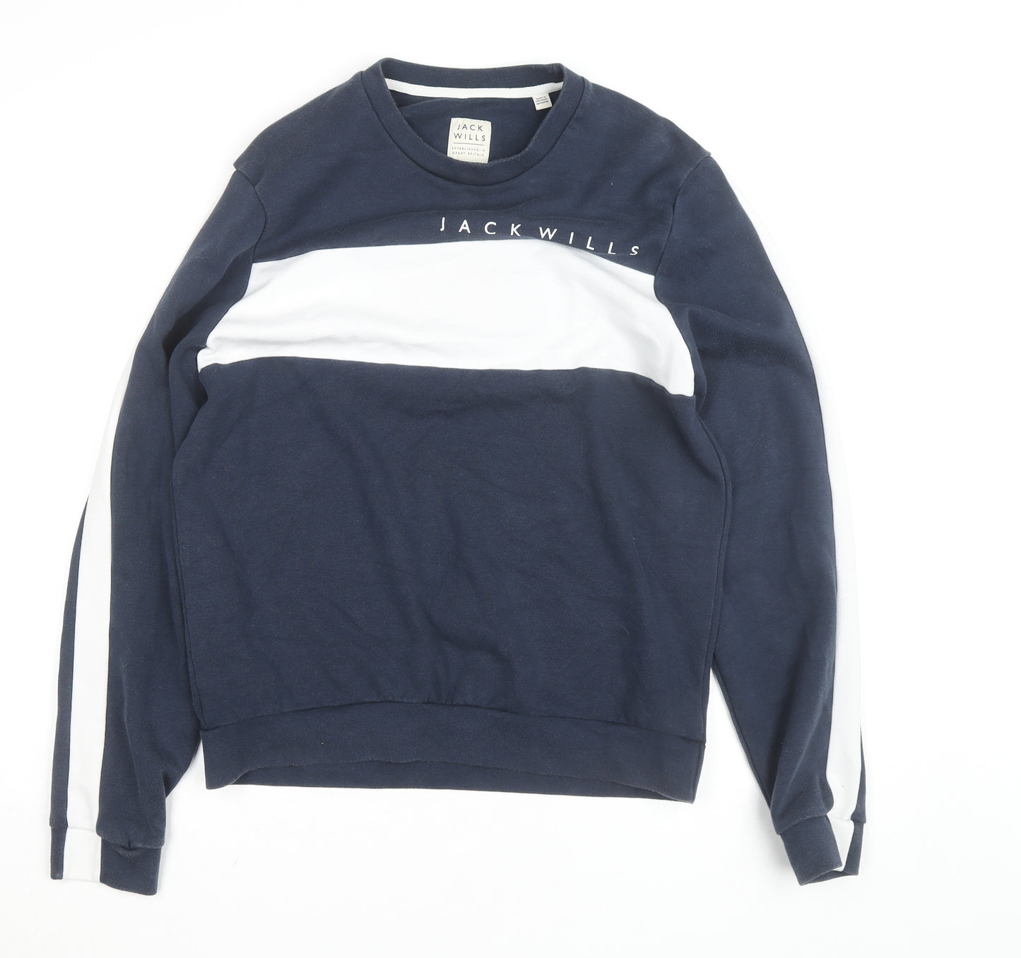 Jack Wills Men’s Blue & White Crew Neck Sweatshirt Size L