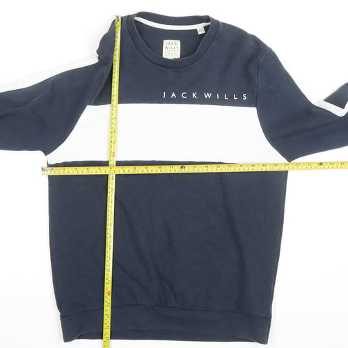 Jack Wills Men’s Blue & White Crew Neck Sweatshirt Size L