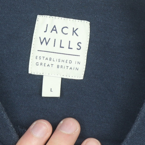 Jack Wills Men’s Blue & White Crew Neck Sweatshirt Size L